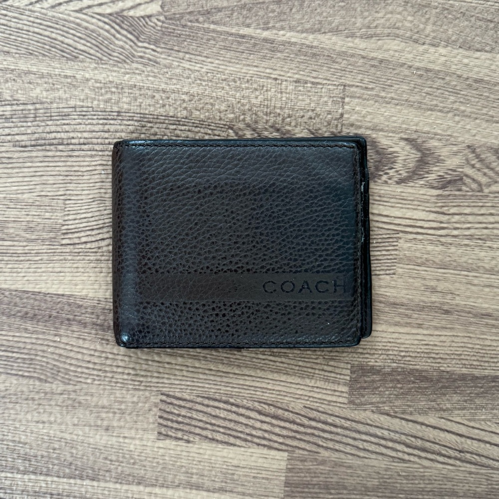 Coach Men’s Brown Pebbled Leather Wallet